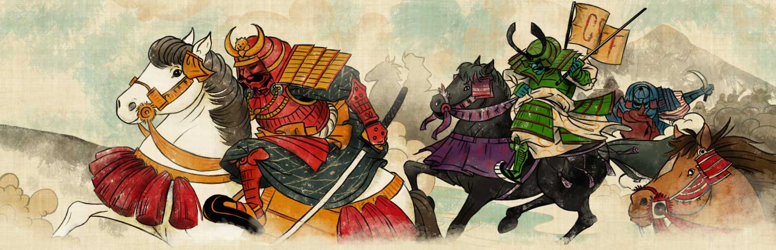 Image of Samurai fighting in a field