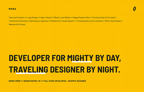 Derek Mohr: Designer + Developer