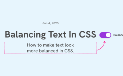 Balancing Text In CSS