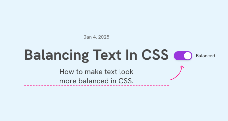 Balancing Text In CSS