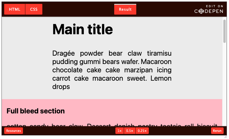 Full-Bleed Layout with Modern CSS
