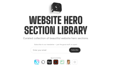 Website hero section library