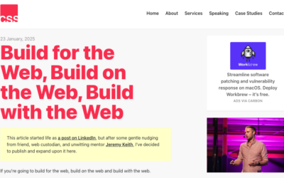 Build for the Web, Build on the Web, Build with the Web