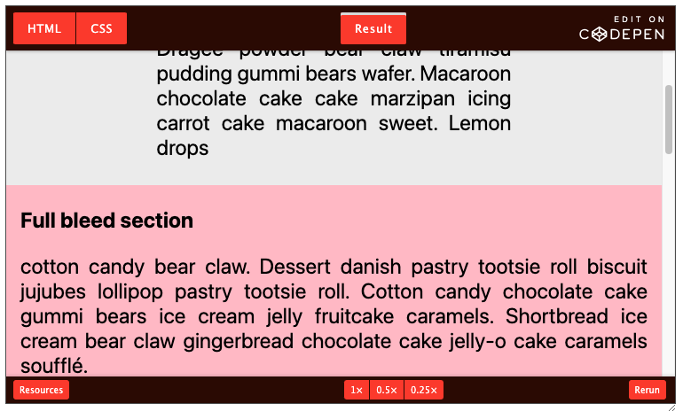 Full-Bleed Layout with Modern CSS