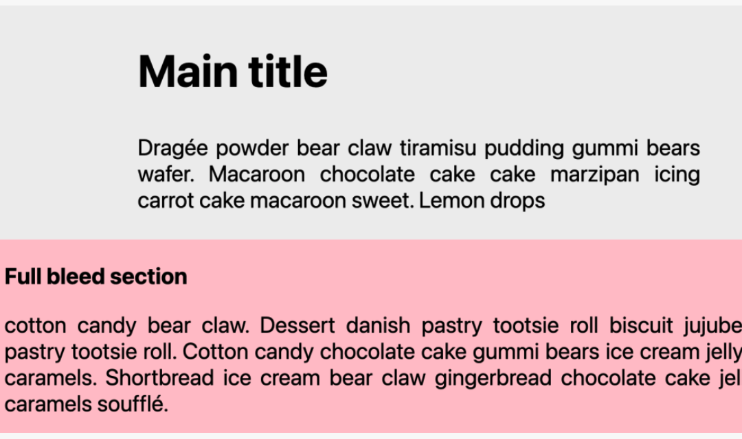 Full-Bleed Layout with Modern CSS