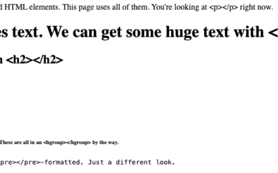 Every HTML Element