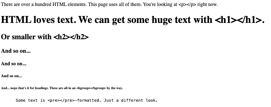 Every HTML Element