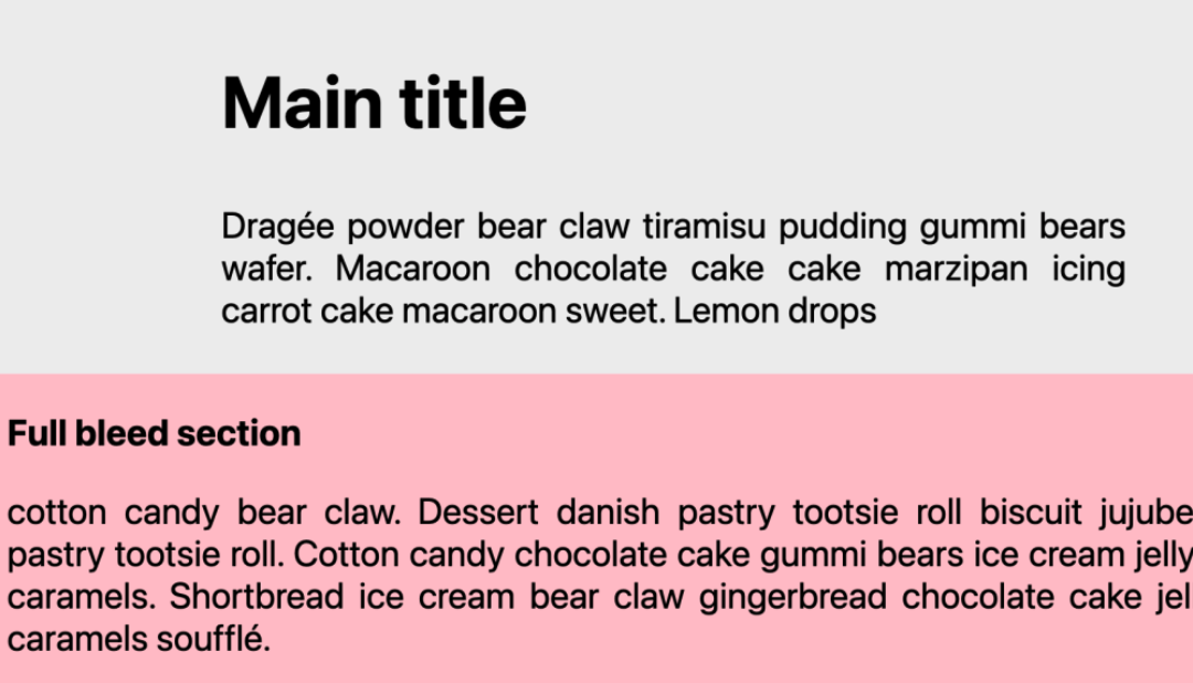 Full-Bleed Layout with Modern CSS