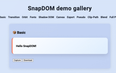 SnapDOM demo gallery