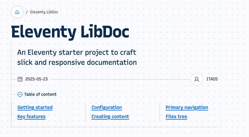 Eleventy LibDoc