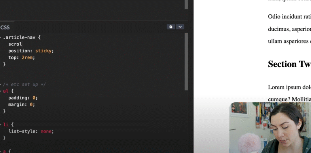 Build a scroll spy in 2 lines of CSS with scroll-target-group and :target-current