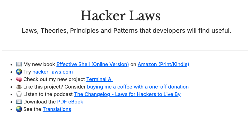 Hacker Laws