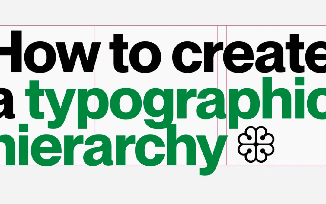 How to create a typographic hierarchy