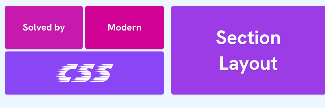 Building a typical section design with modern CSS
