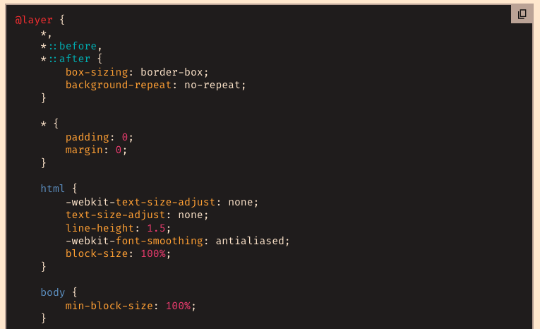 An Opinionated CSS Reset