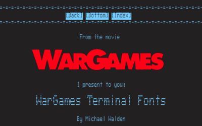 WarGames Terminal Fonts