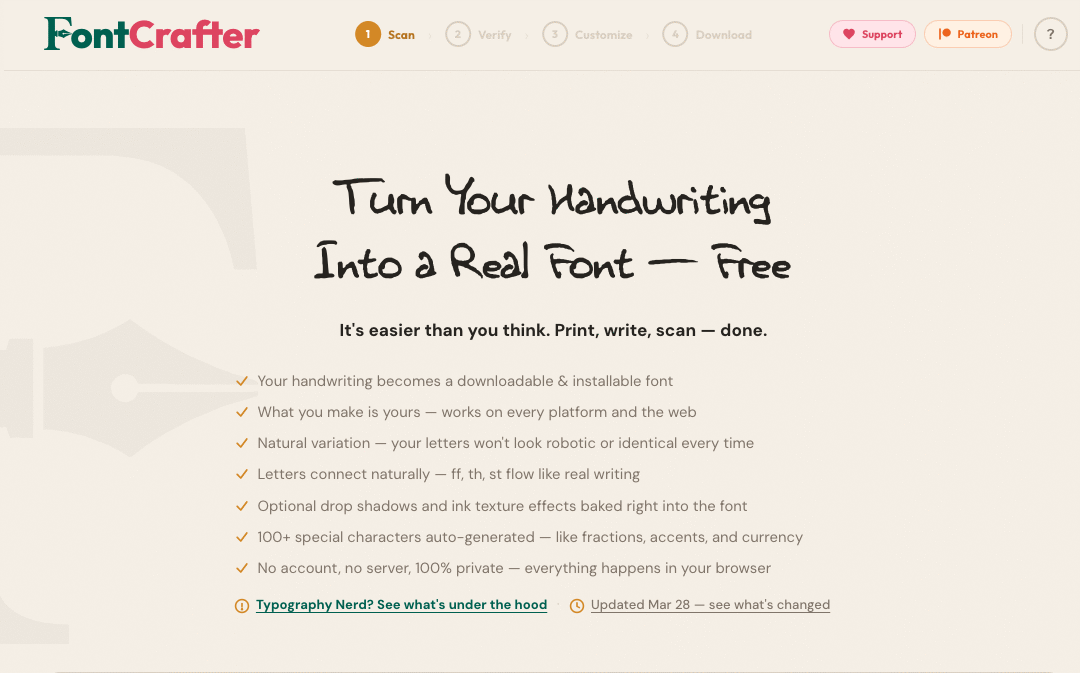 Turn Your HandwritingInto a Real Font