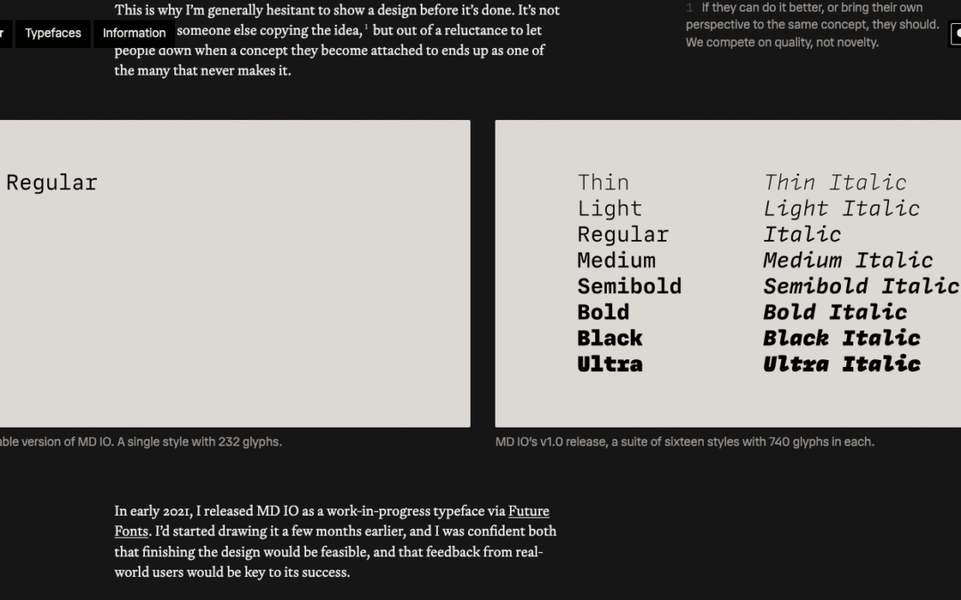 MD UI: a Typeface for Interfacing