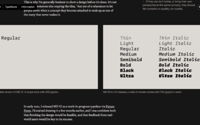 MD UI: a Typeface for Interfacing