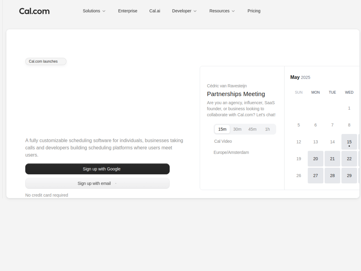 Cal.com | Scheduling Software for Online Bookings