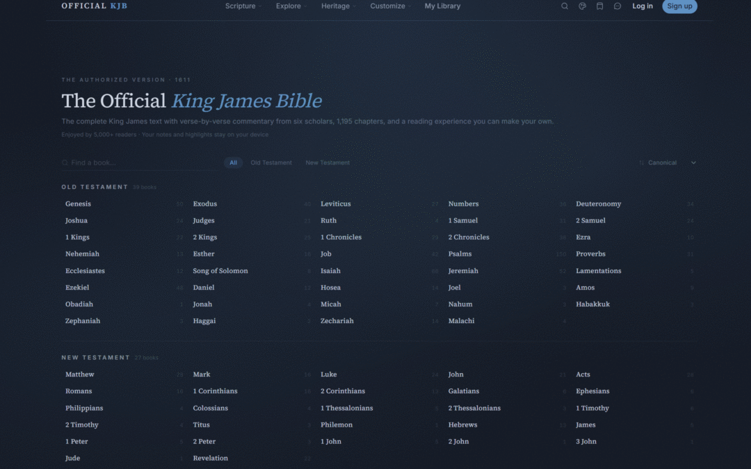 Official King James Bible Online