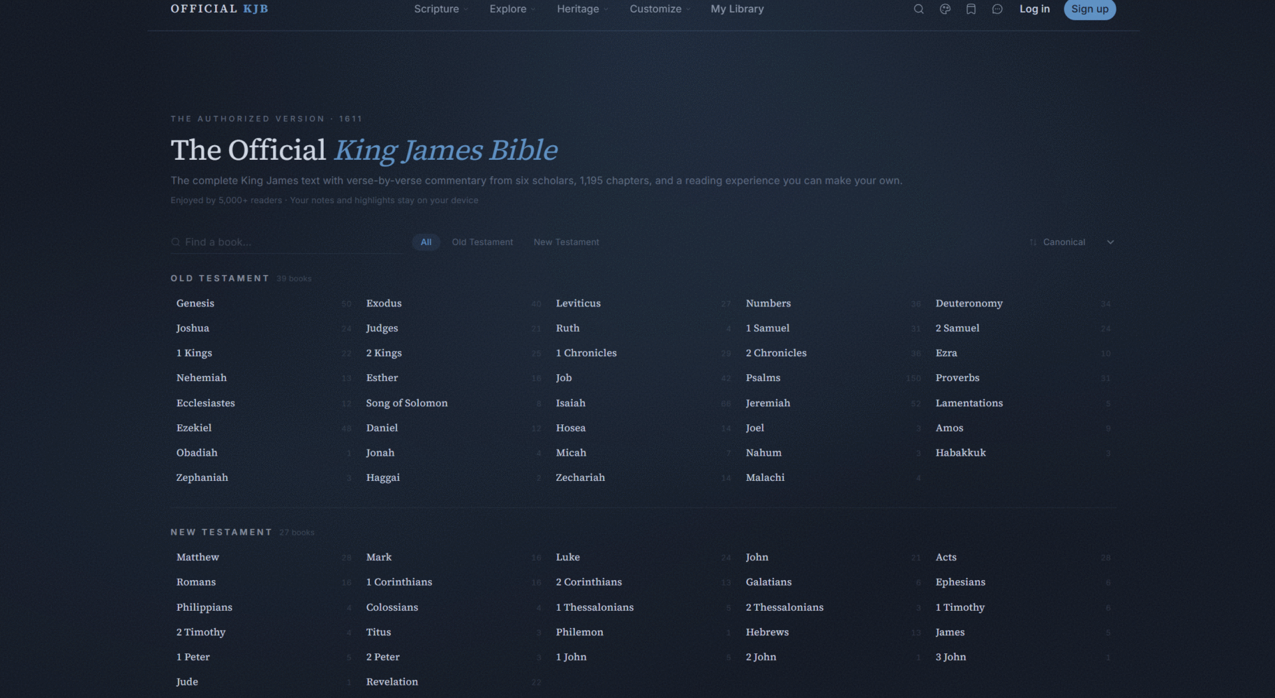 Official King James Bible Online