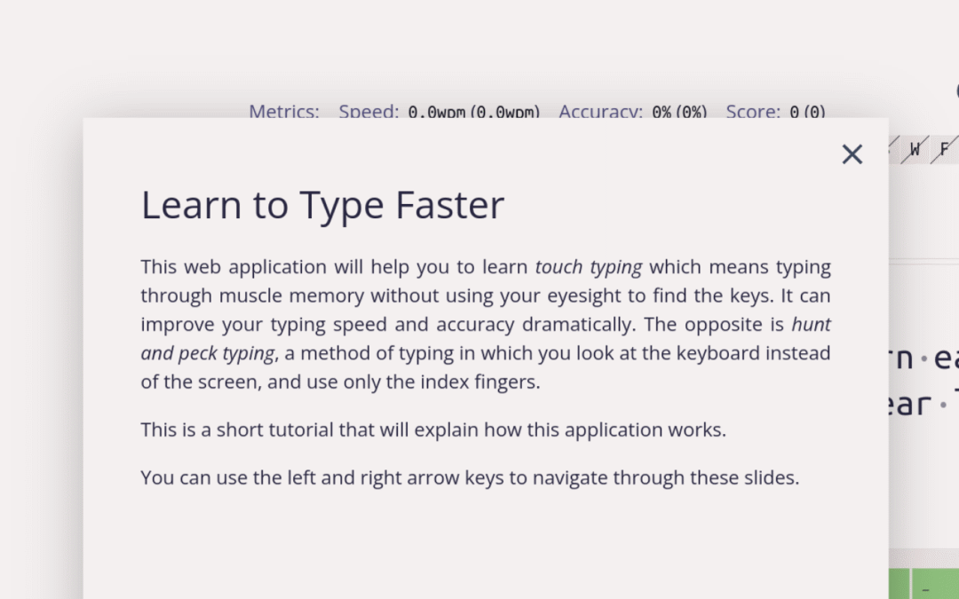 keybr.com – Typing lessons
