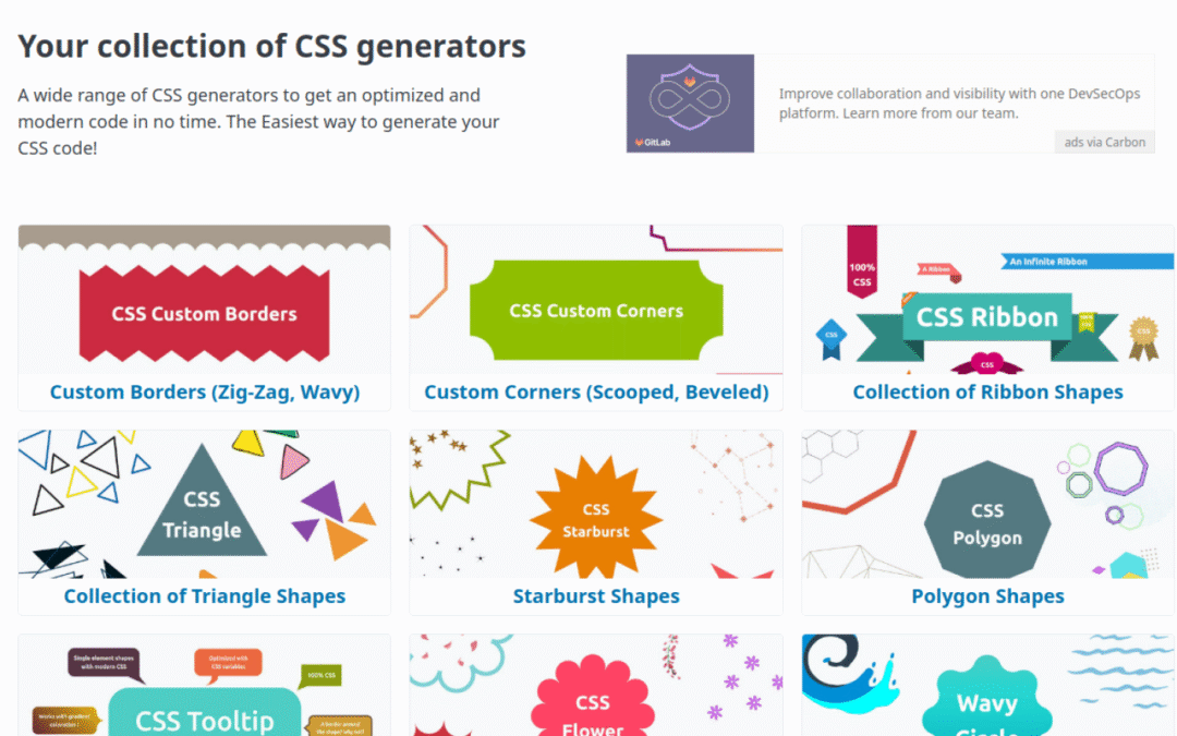 CSS Generators: Your CSS code with less effort