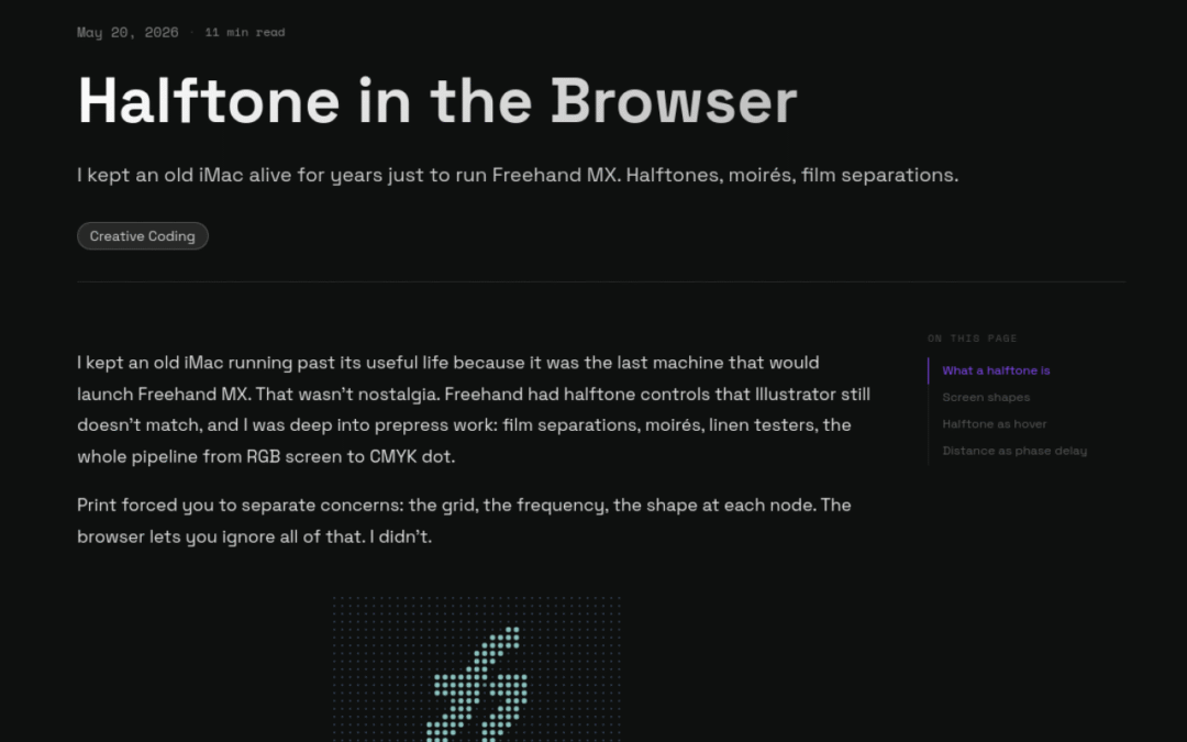 Halftone in the Browser
